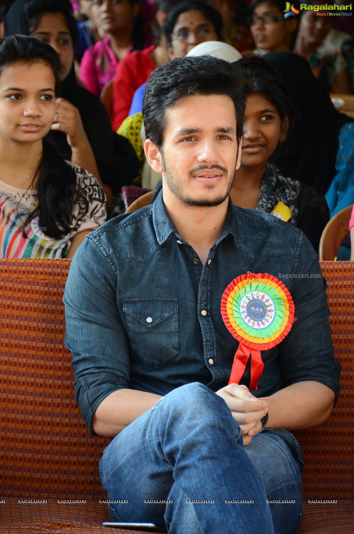 Akhil Akkineni at Make a Difference (MAD) Day at St. Anns College, Hyderabad