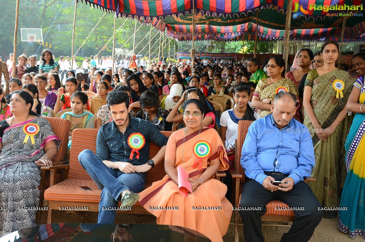 Akhil Akkineni at Make a Difference (MAD) Day at St. Anns College, Hyderabad