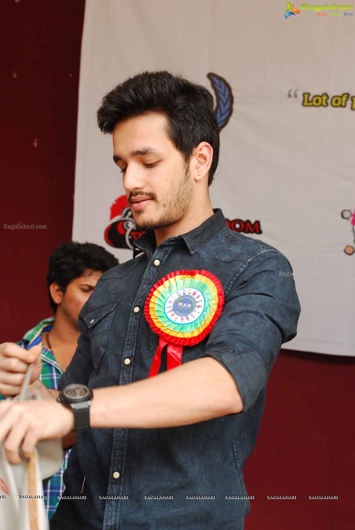 Akhil Akkineni at Make a Difference (MAD) Day at St. Anns College, Hyderabad