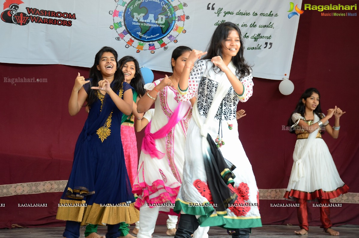 Akhil Akkineni at Make a Difference (MAD) Day at St. Anns College, Hyderabad