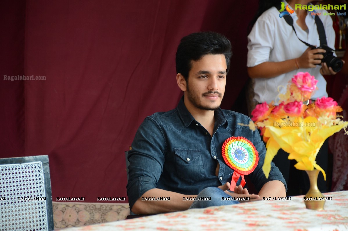 Akhil Akkineni at Make a Difference (MAD) Day at St. Anns College, Hyderabad