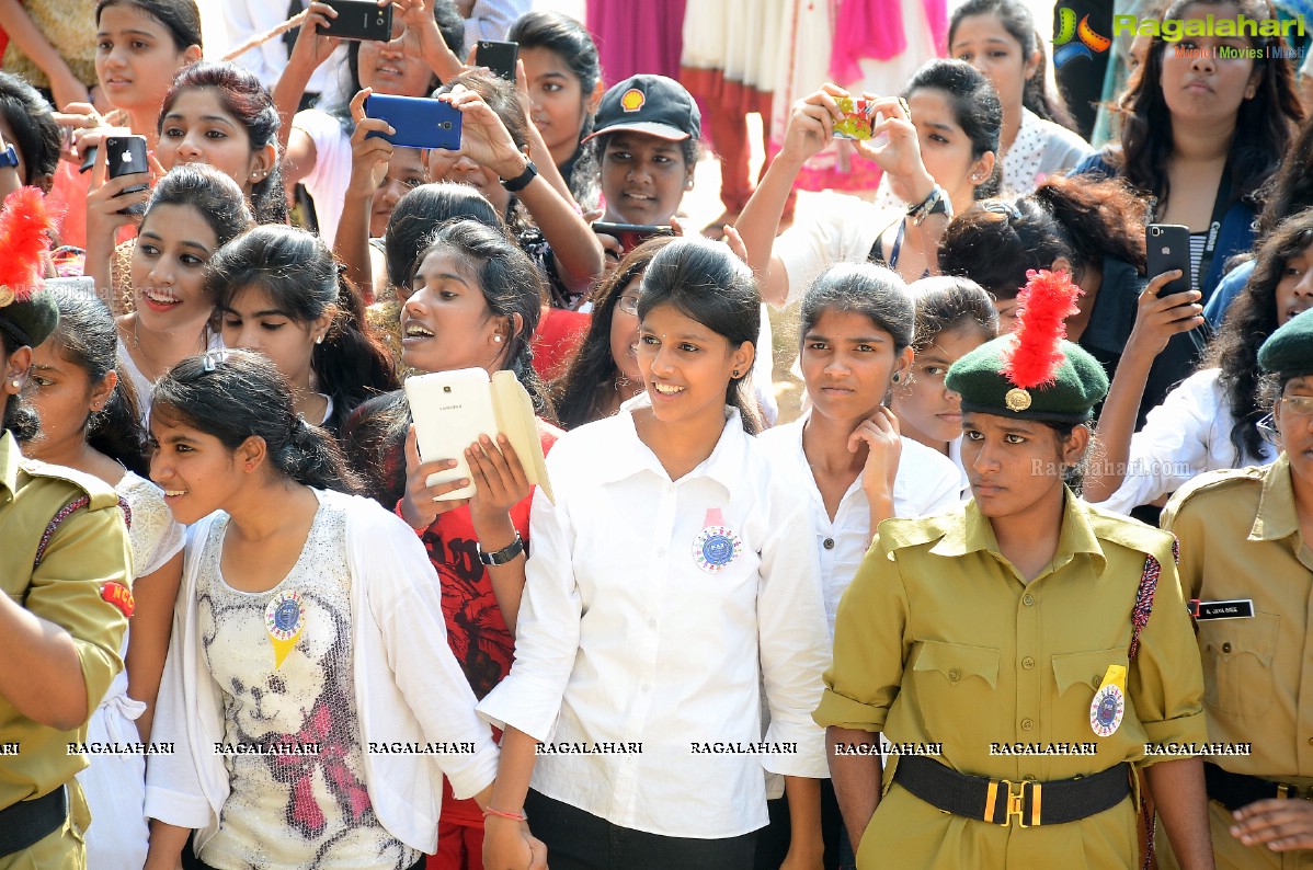 Akhil Akkineni at Make a Difference (MAD) Day at St. Anns College, Hyderabad