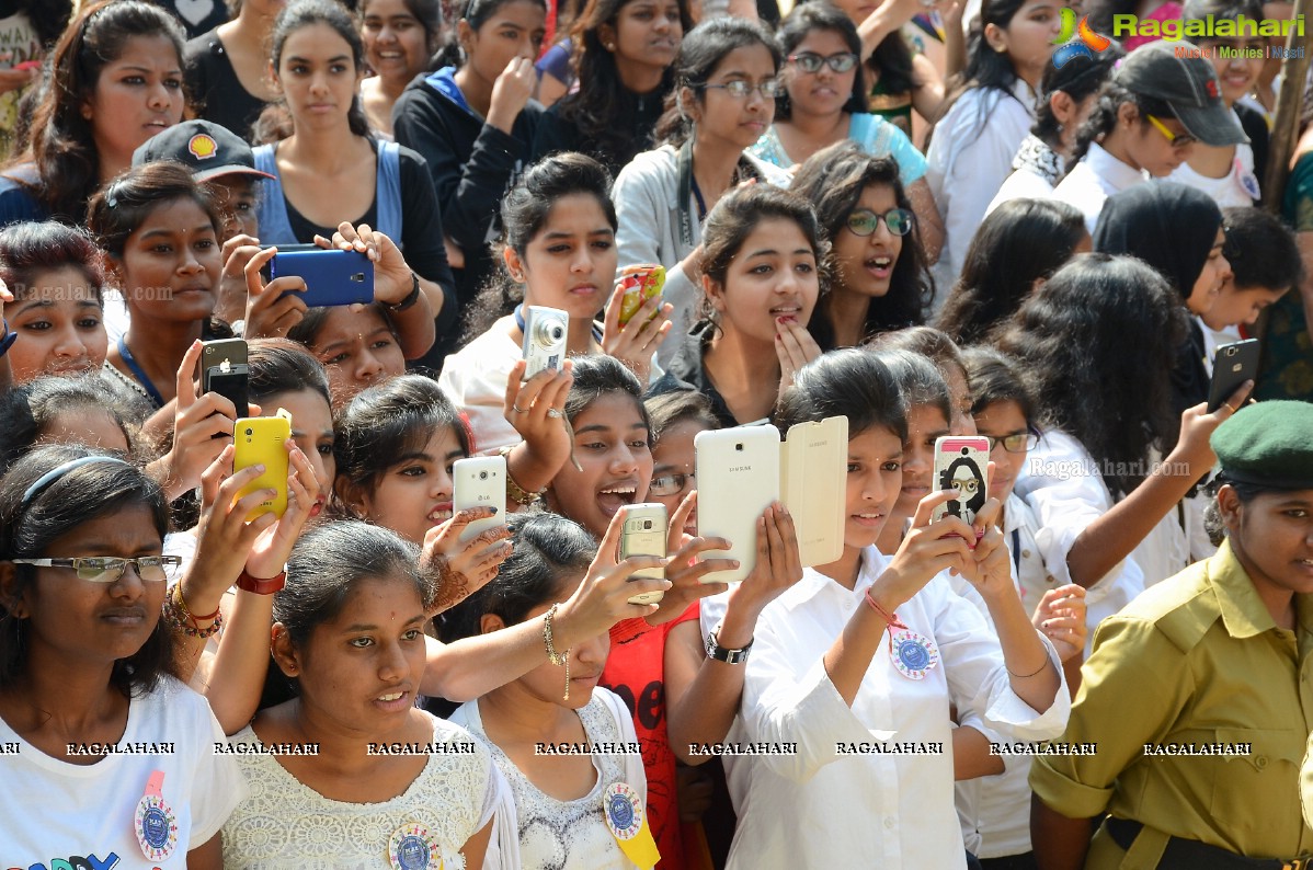 Akhil Akkineni at Make a Difference (MAD) Day at St. Anns College, Hyderabad