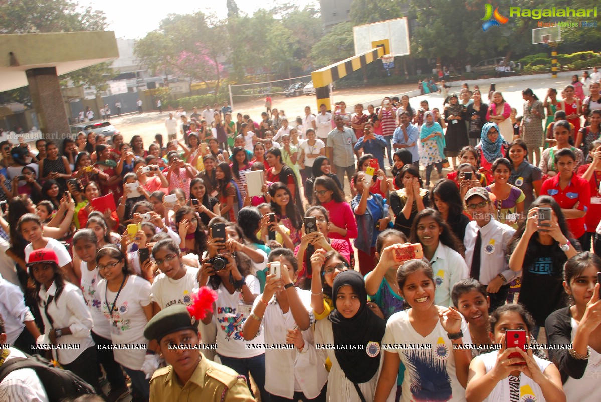 Akhil Akkineni at Make a Difference (MAD) Day at St. Anns College, Hyderabad