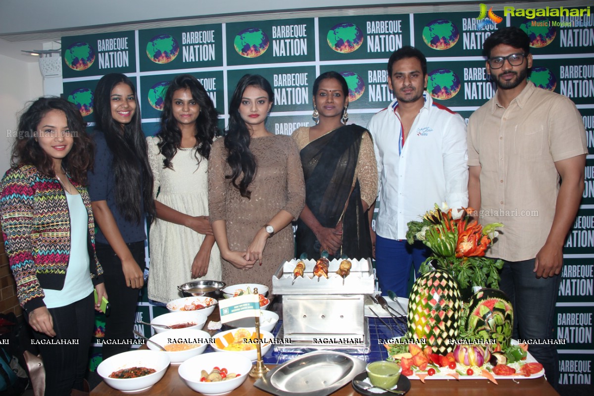 Nikitha Narayan launches Barbeque Nation Outlet at Gachibowli, Hyderabad