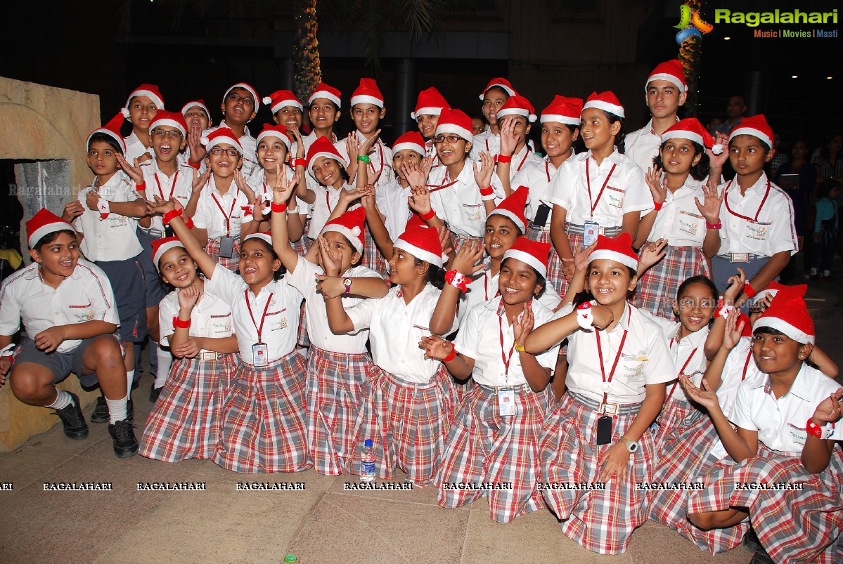 Christmas Tree Lightning Ceremony 2014 at Hotel Novotel, Hyderabad