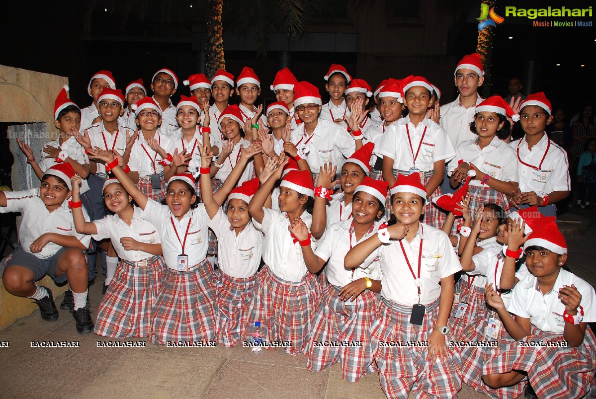 Christmas Tree Lightning Ceremony 2014 at Hotel Novotel, Hyderabad