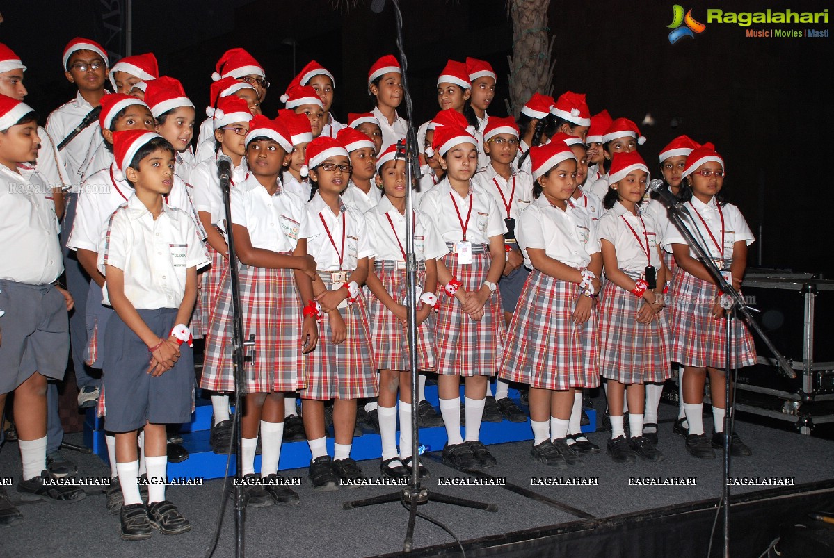 Christmas Tree Lightning Ceremony 2014 at Hotel Novotel, Hyderabad
