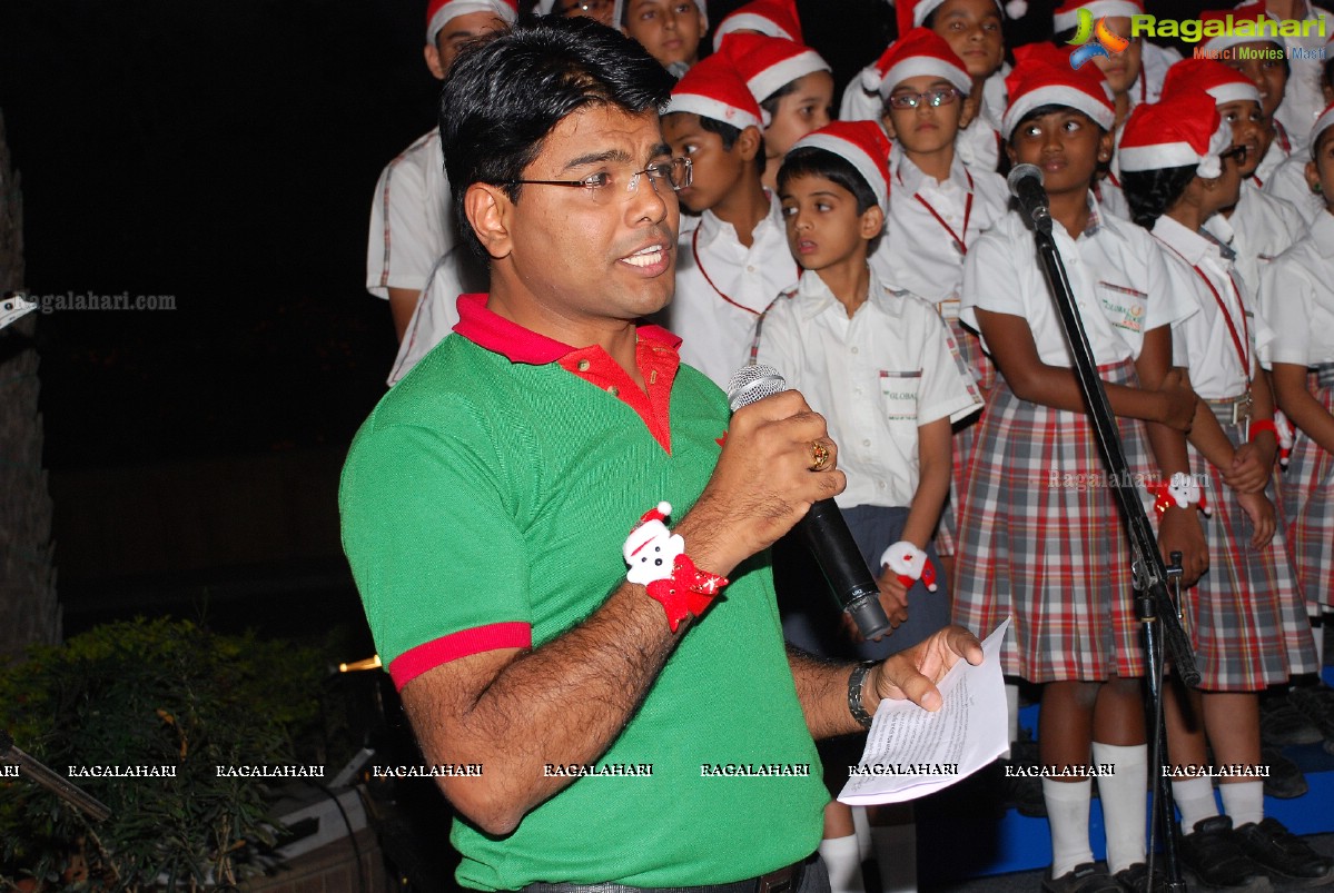 Christmas Tree Lightning Ceremony 2014 at Hotel Novotel, Hyderabad