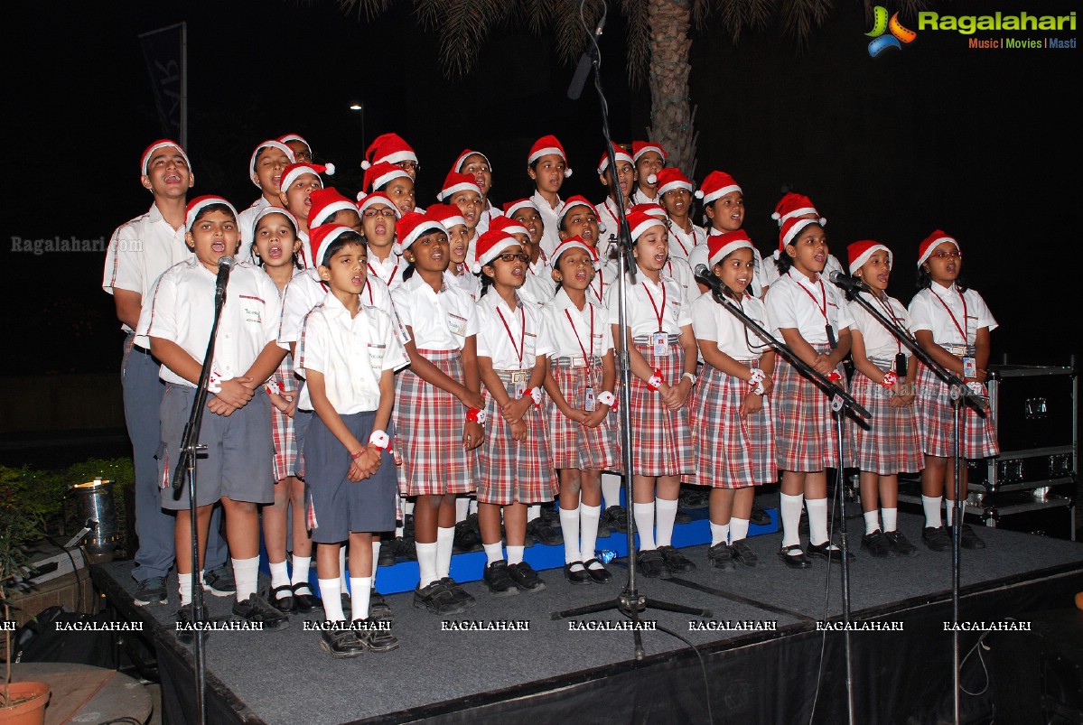 Christmas Tree Lightning Ceremony 2014 at Hotel Novotel, Hyderabad