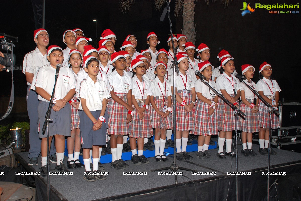 Christmas Tree Lightning Ceremony 2014 at Hotel Novotel, Hyderabad