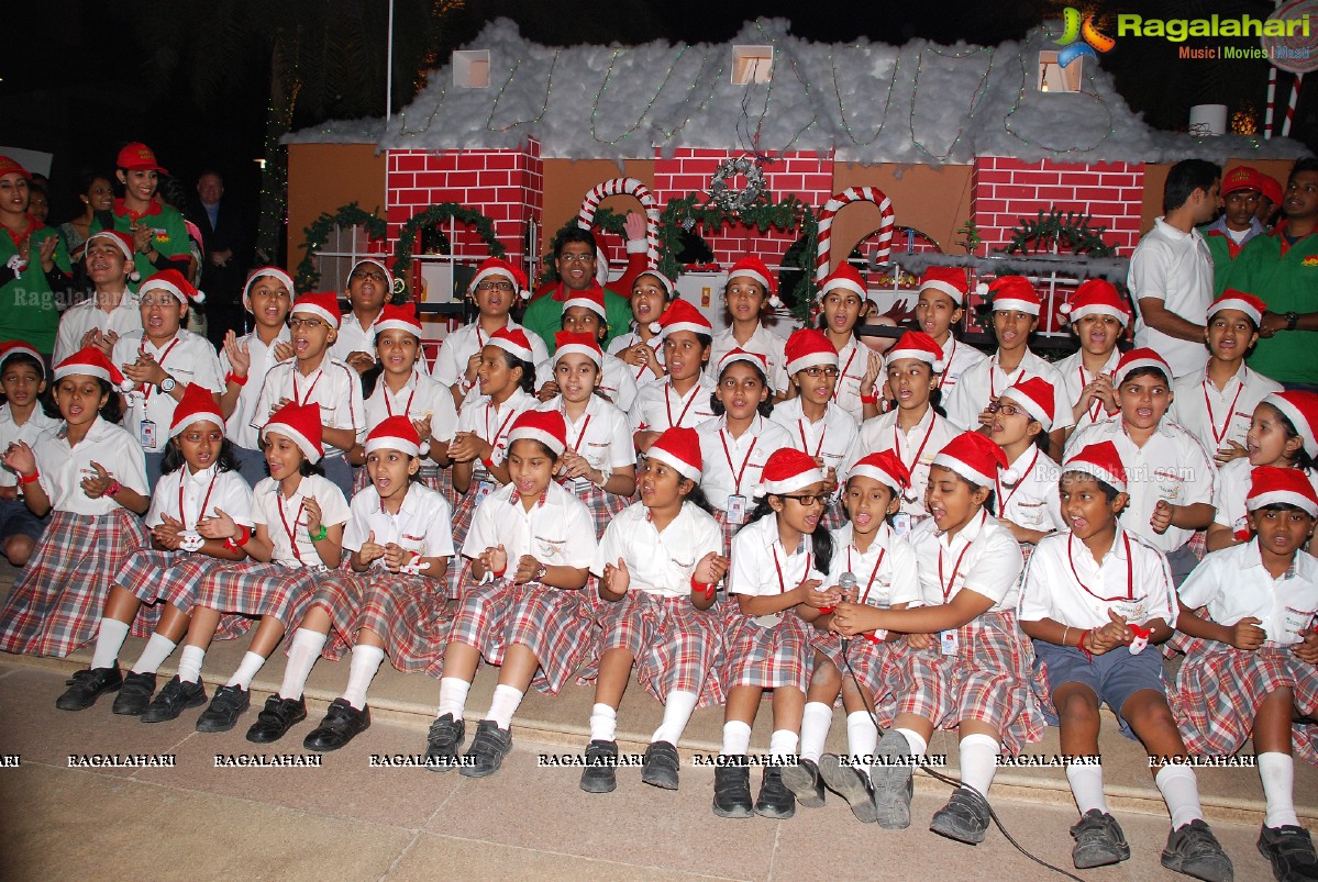 Christmas Tree Lightning Ceremony 2014 at Hotel Novotel, Hyderabad