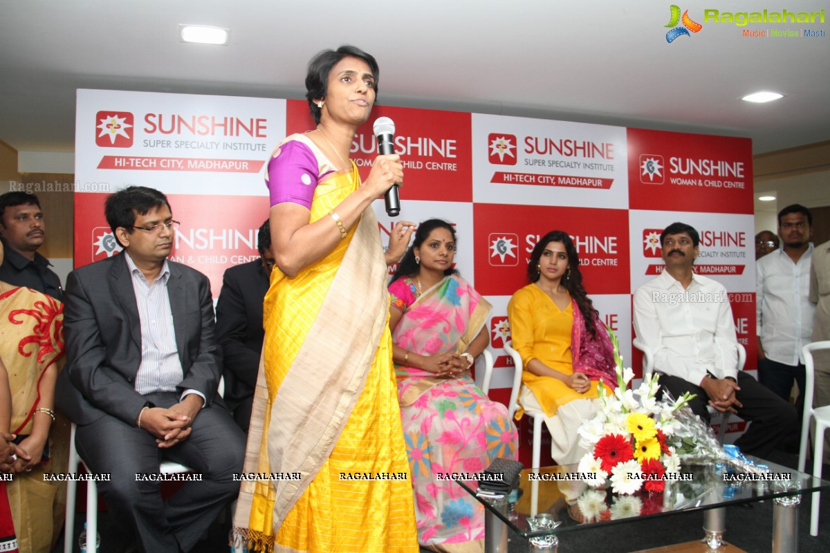 Samantha-Kavitha launches Sunshine Woman And Child Centre in Madhapur, Hyd