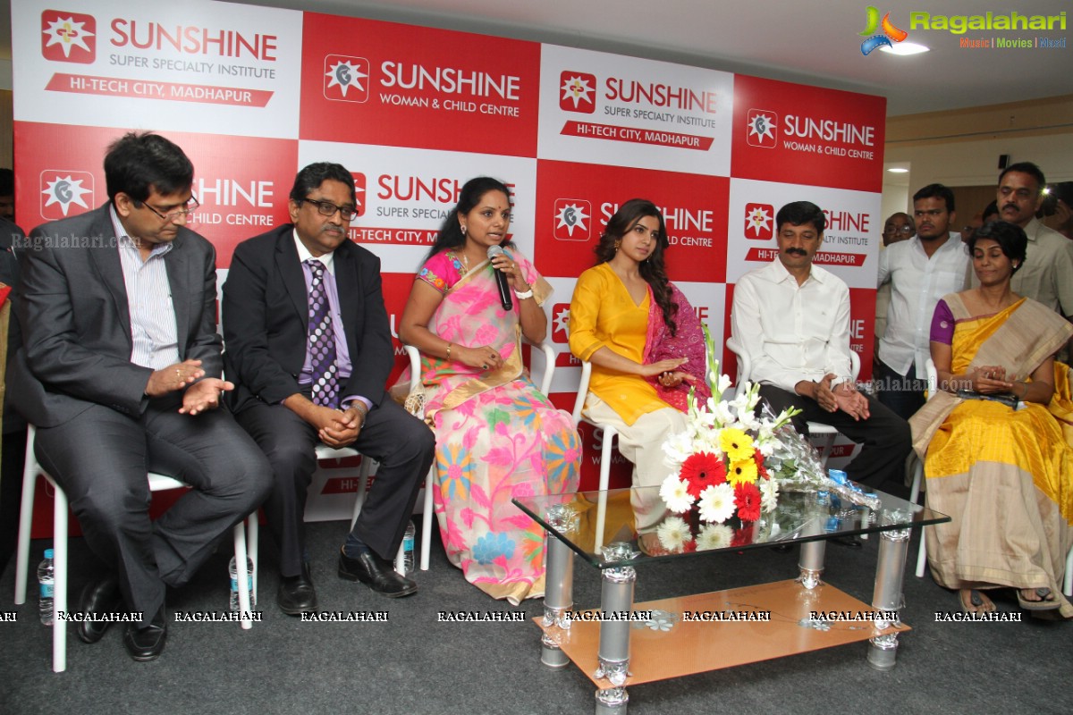 Samantha-Kavitha launches Sunshine Woman And Child Centre in Madhapur, Hyd