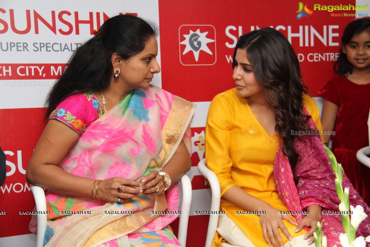 Samantha-Kavitha launches Sunshine Woman And Child Centre in Madhapur, Hyd