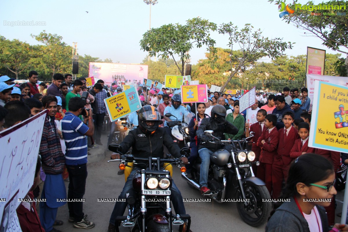 5K Run for Autism Awareness Save the Girl Child at Necklace Road, Hyderabad