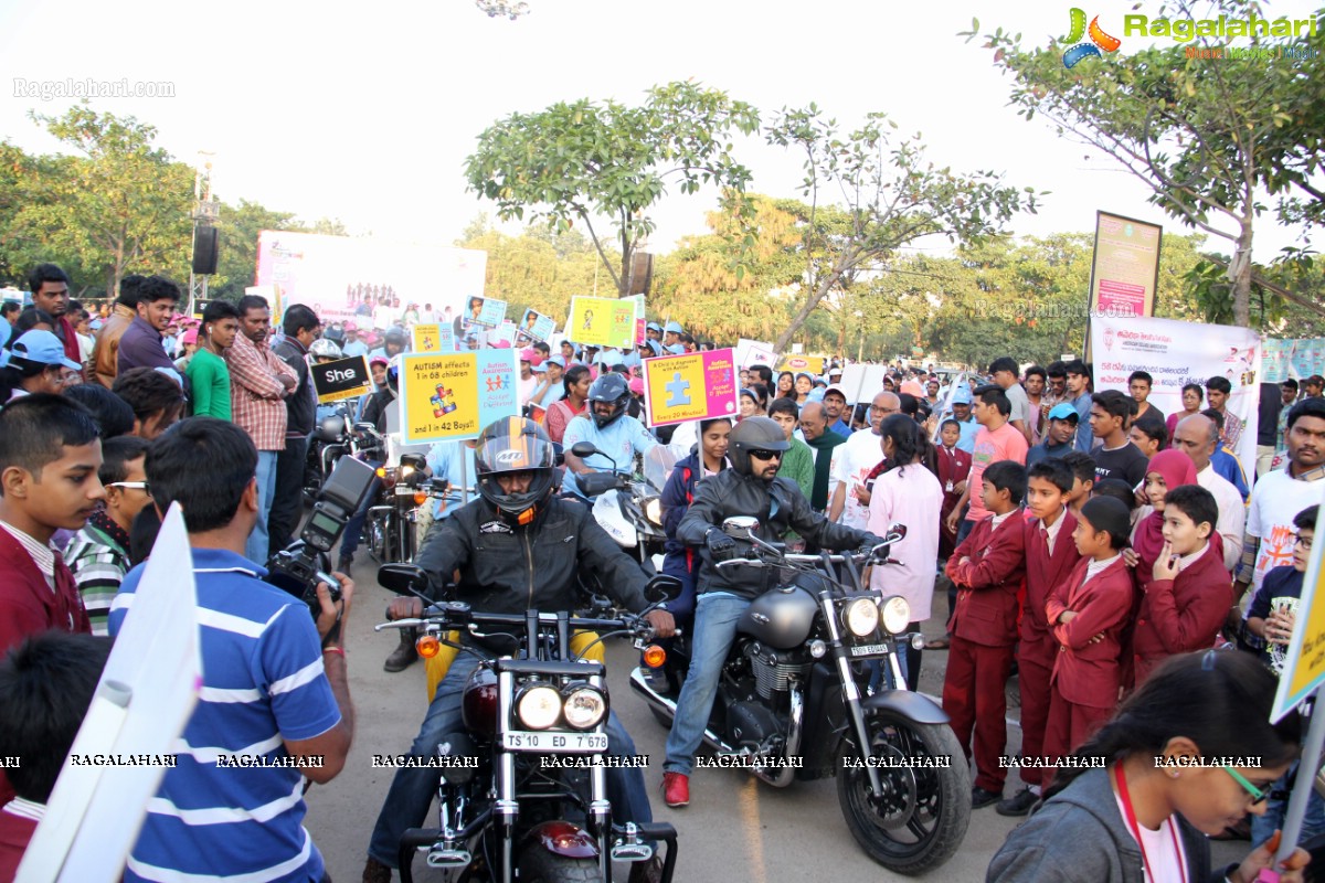 5K Run for Autism Awareness Save the Girl Child at Necklace Road, Hyderabad