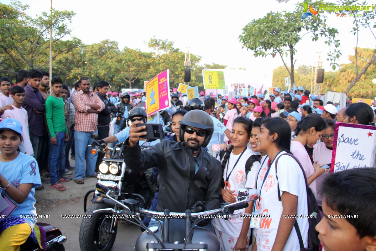 5K Run for Autism Awareness Save the Girl Child at Necklace Road, Hyderabad