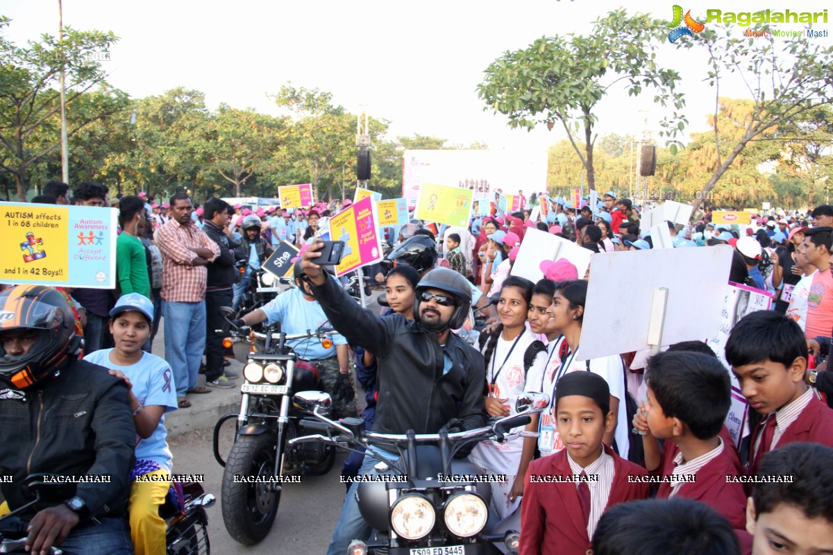 5K Run for Autism Awareness Save the Girl Child at Necklace Road, Hyderabad