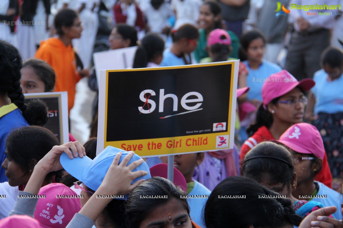 5K Run for Autism Awareness Save the Girl Child at Necklace Road, Hyderabad