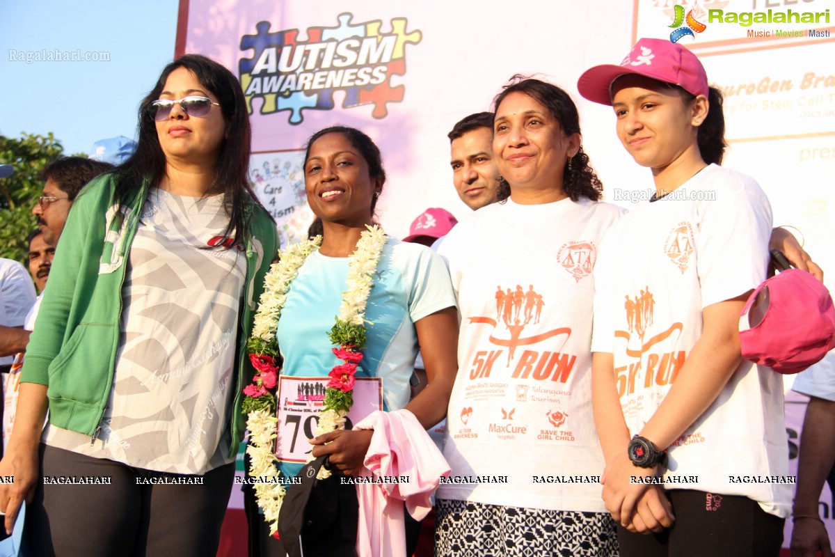 5K Run for Autism Awareness Save the Girl Child at Necklace Road, Hyderabad