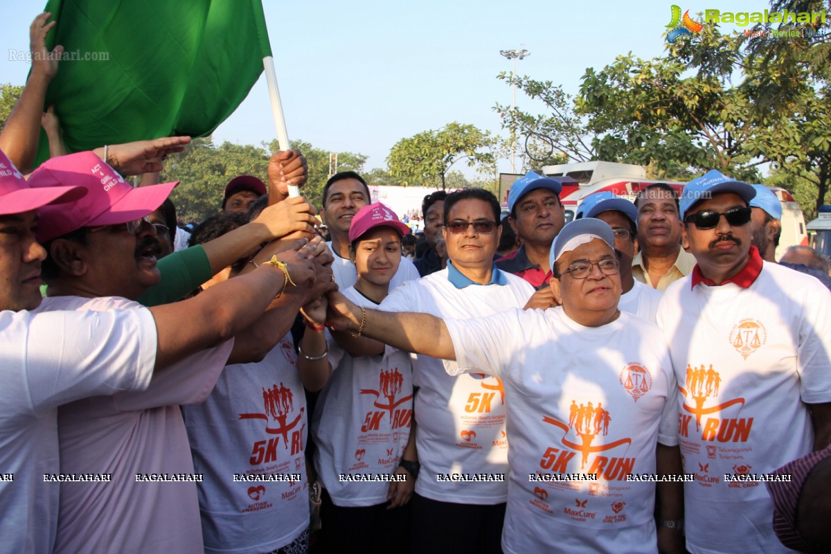 5K Run for Autism Awareness Save the Girl Child at Necklace Road, Hyderabad