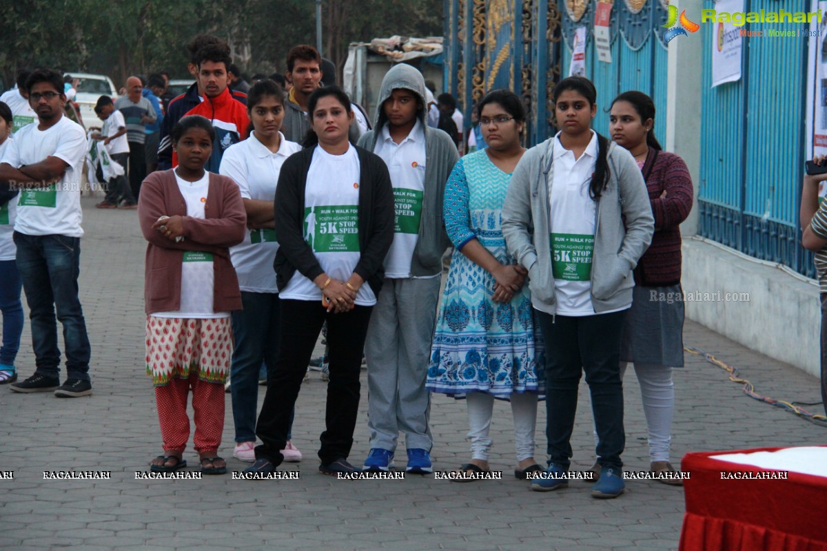 Minister Chandulal flags off 5k Run Youth Against Speed, Hyderabad