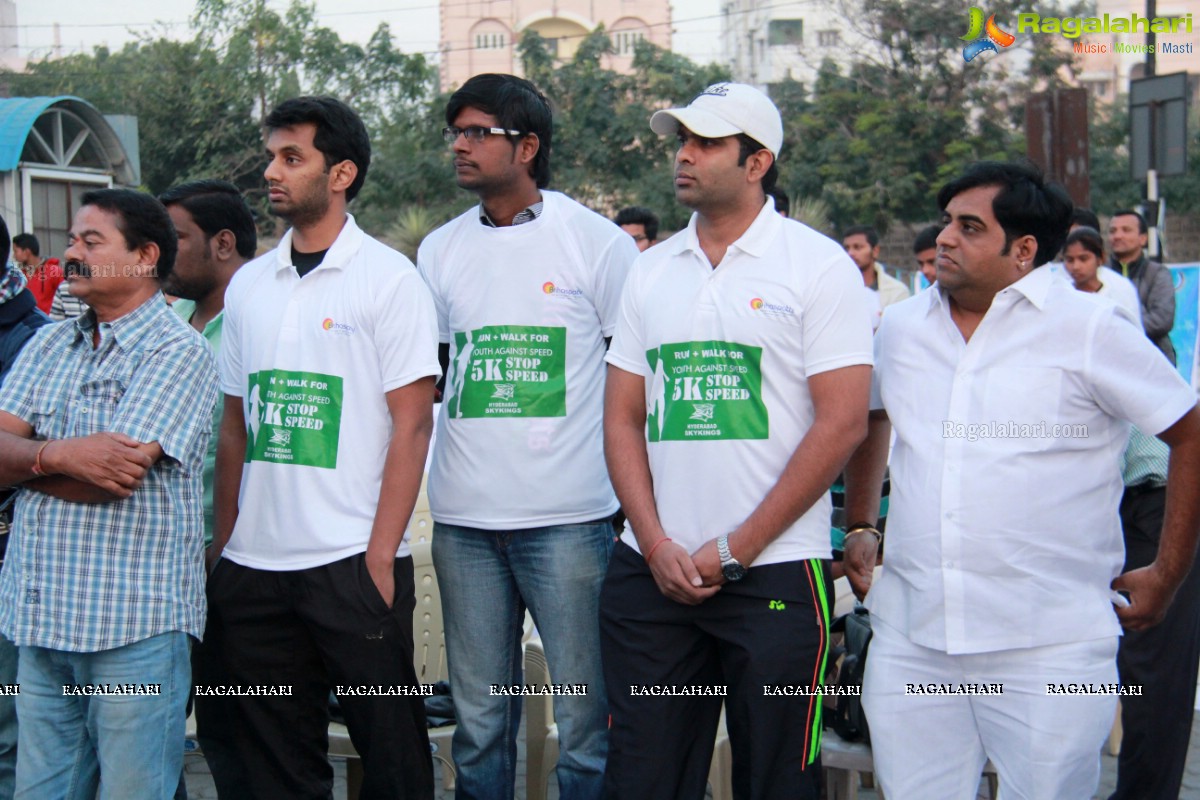 Minister Chandulal flags off 5k Run Youth Against Speed, Hyderabad