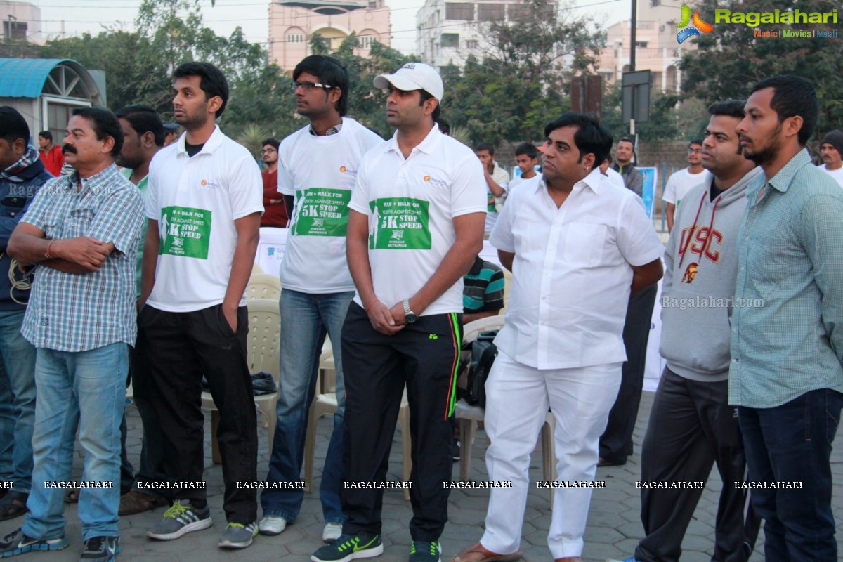 Minister Chandulal flags off 5k Run Youth Against Speed, Hyderabad