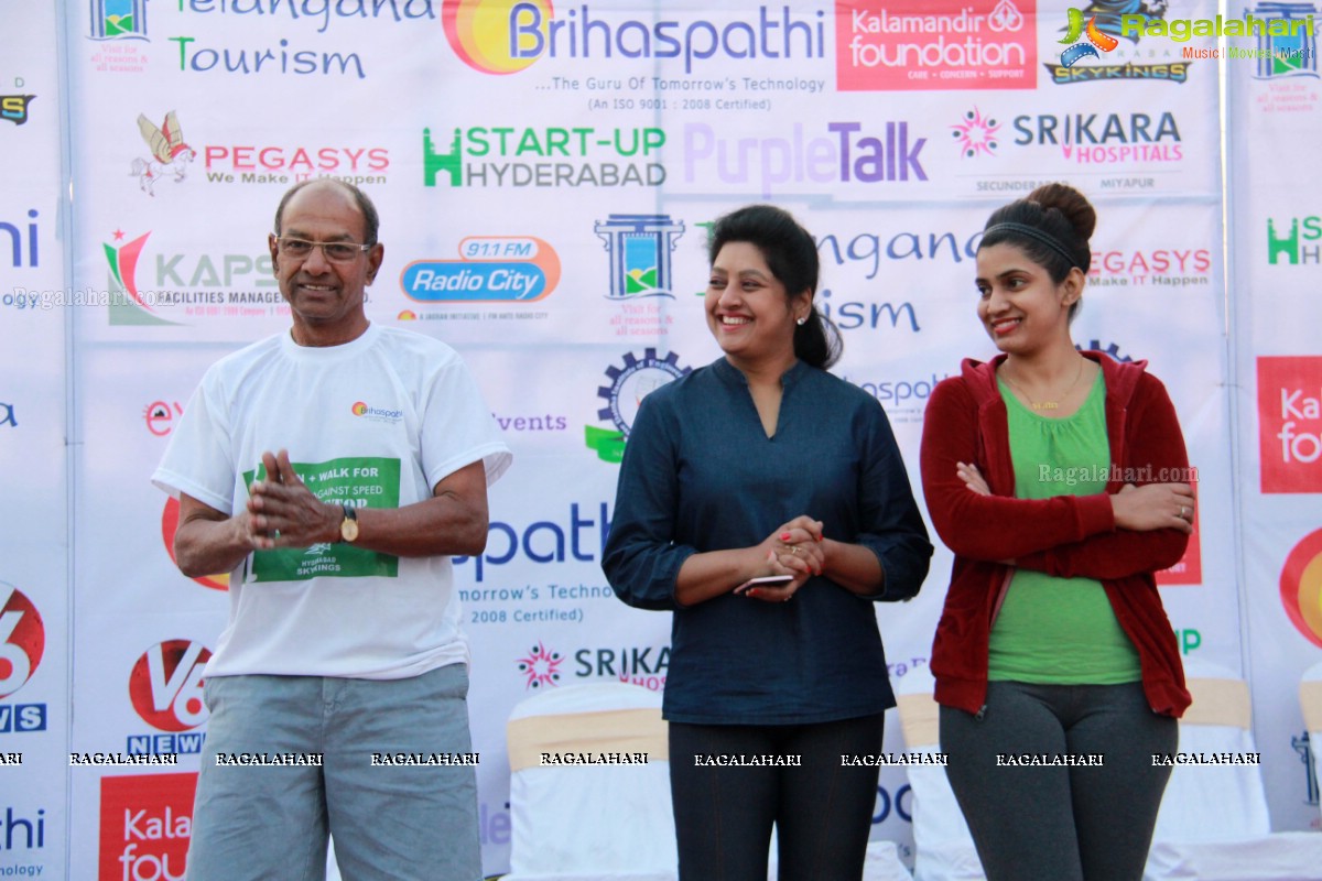 Minister Chandulal flags off 5k Run Youth Against Speed, Hyderabad