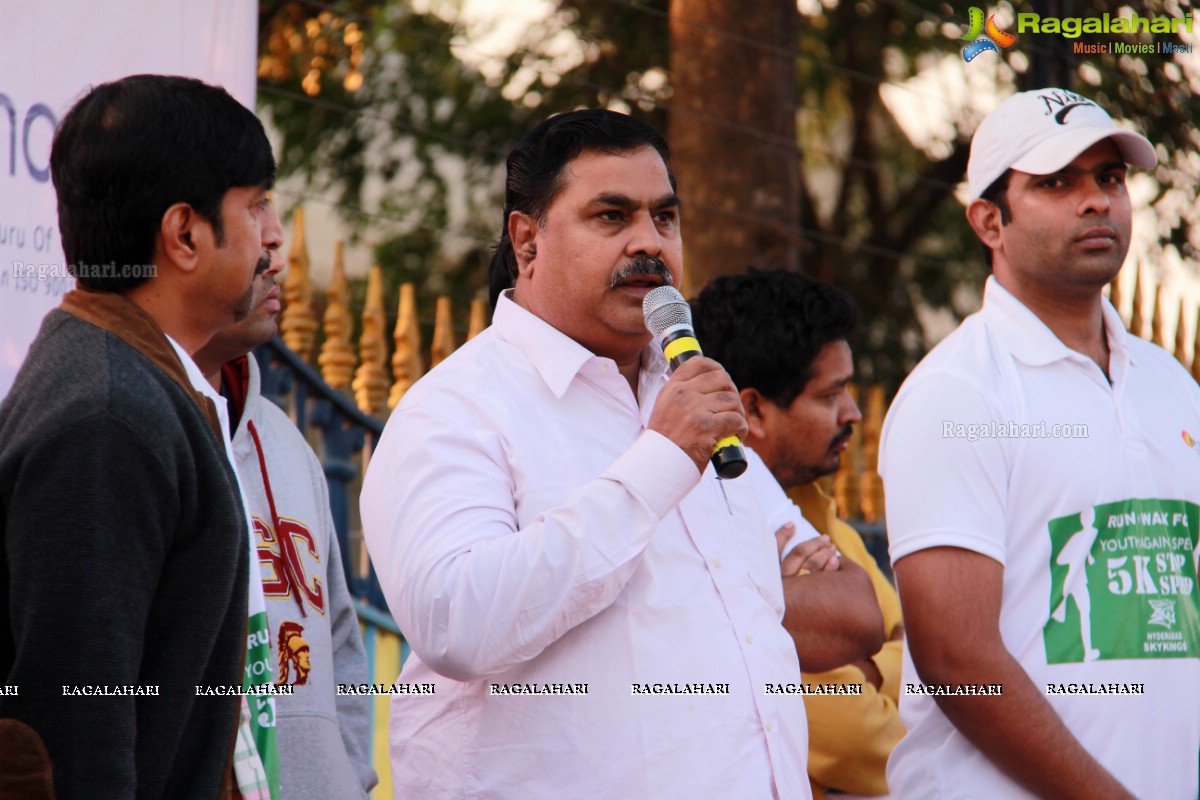 Minister Chandulal flags off 5k Run Youth Against Speed, Hyderabad