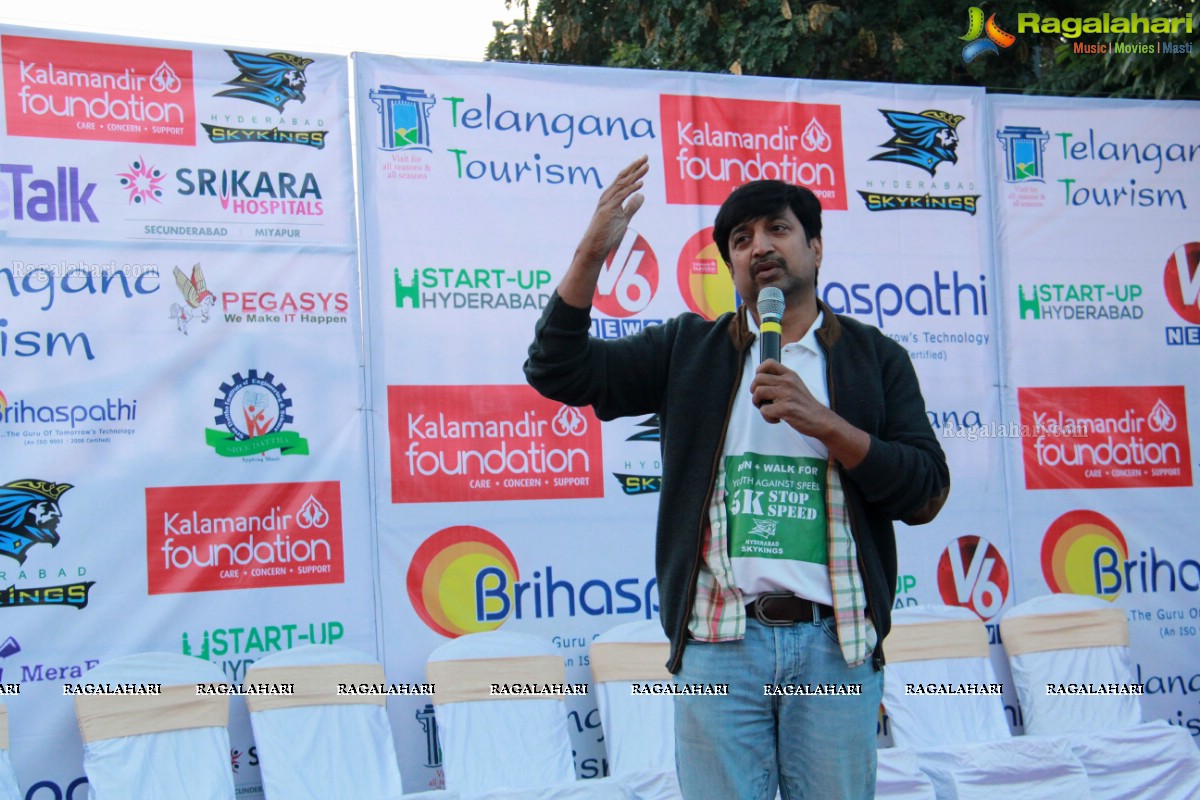 Minister Chandulal flags off 5k Run Youth Against Speed, Hyderabad