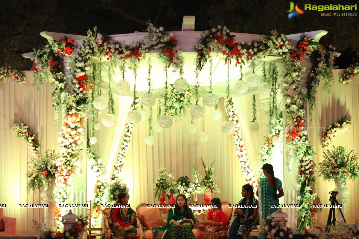 Grand Wedding Reception of Bader Alam Khan-Iqra Fatima at Imperial Garden, Hyderabad