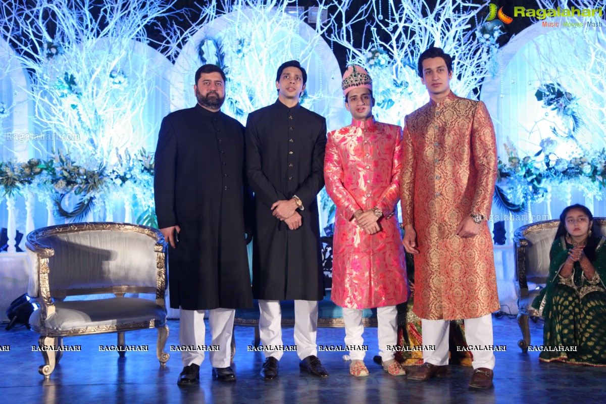 Grand Wedding Reception of Bader Alam Khan-Iqra Fatima at Imperial Garden, Hyderabad
