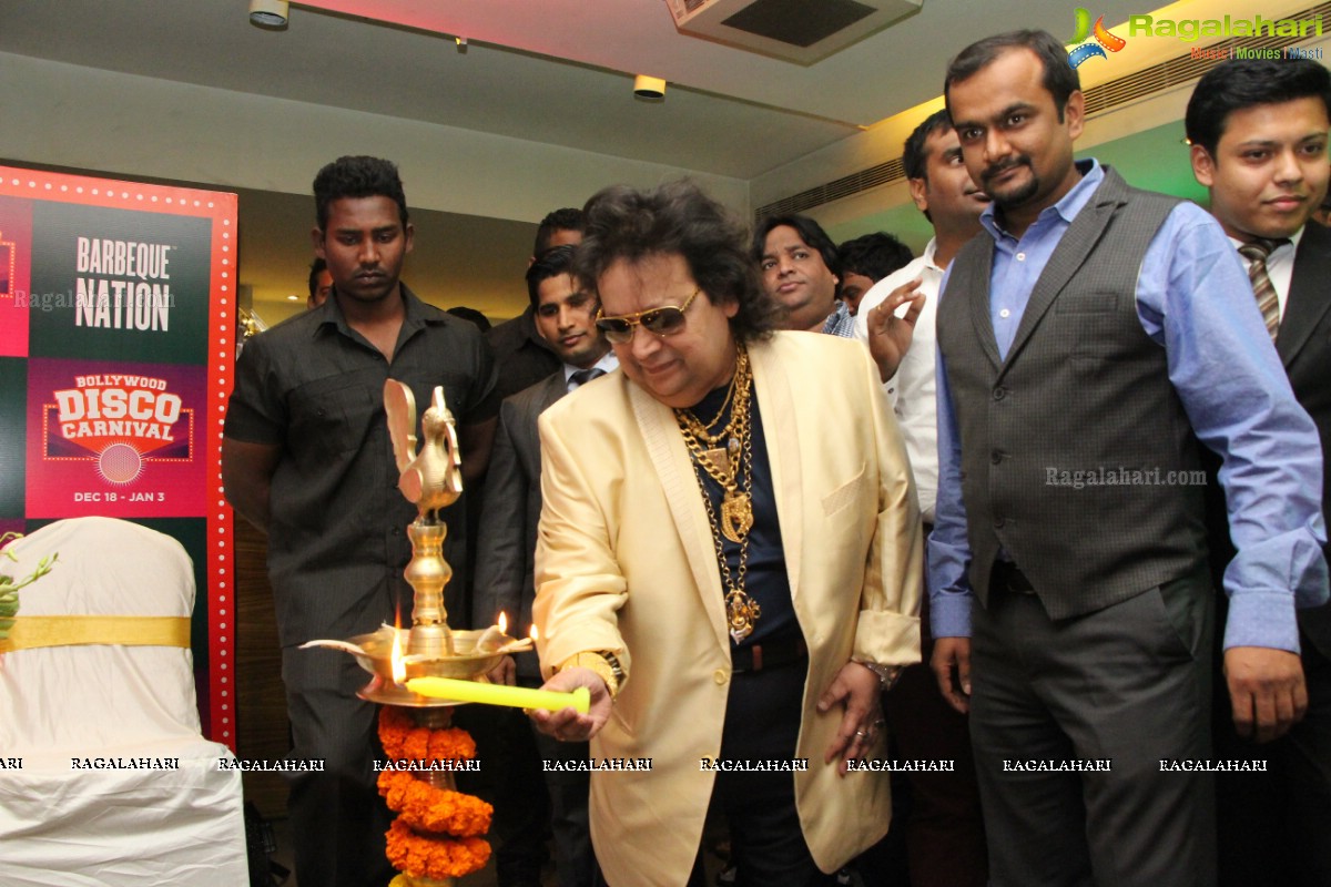 Bappi Lahiri at Barbeque Nation's Disco Carnival, Hyderabad