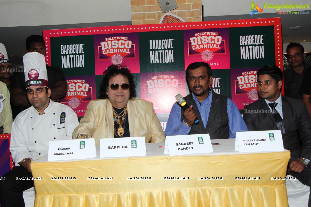 Bappi Lahiri at Barbeque Nation's Disco Carnival, Hyderabad