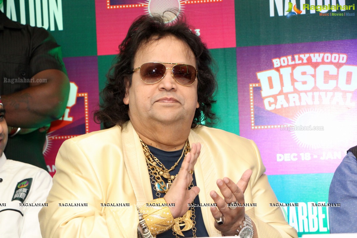 Bappi Lahiri at Barbeque Nation's Disco Carnival, Hyderabad