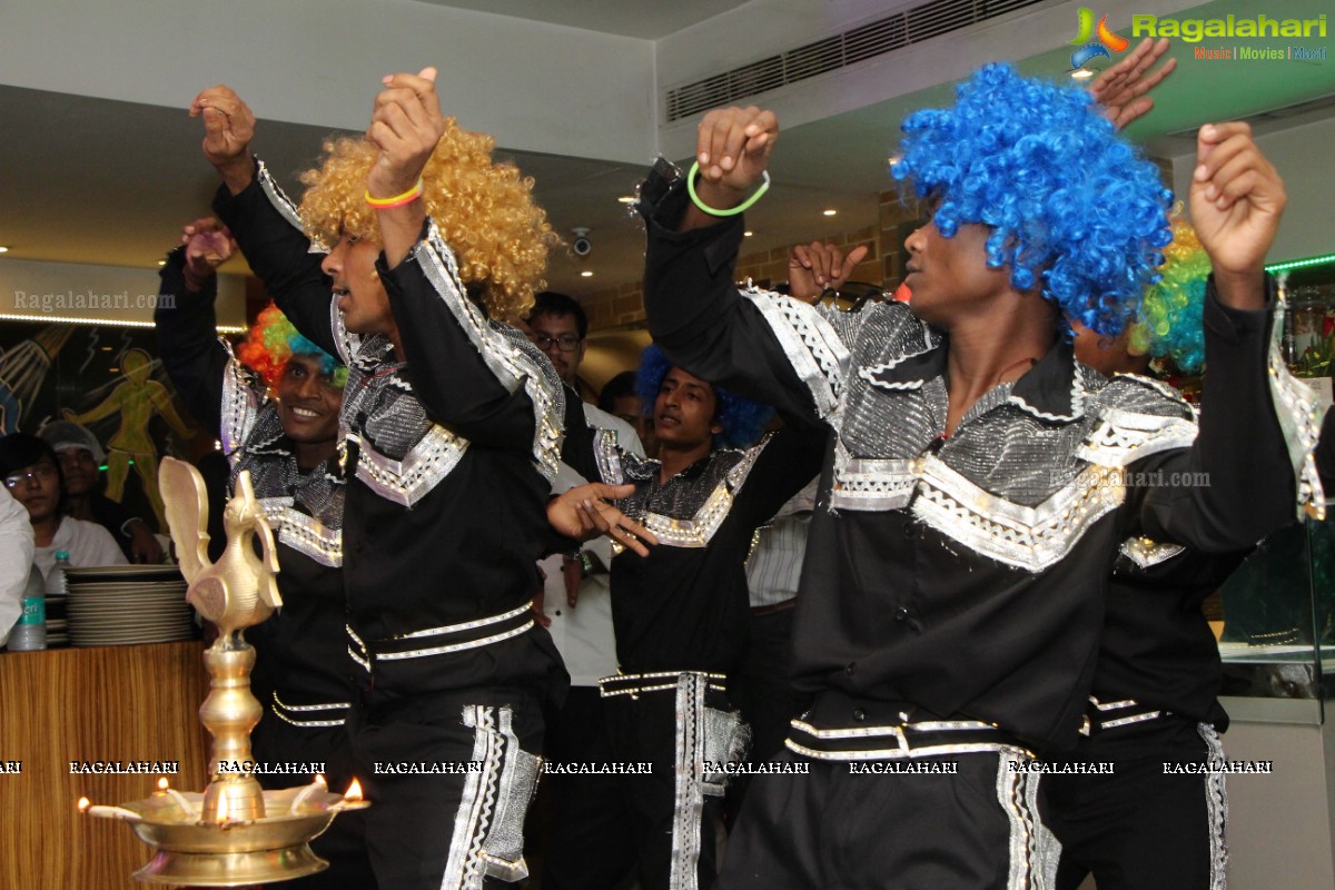 Bappi Lahiri at Barbeque Nation's Disco Carnival, Hyderabad