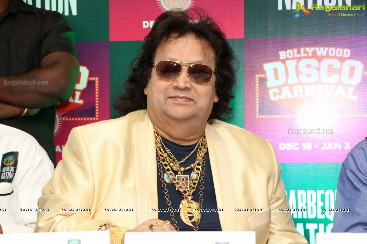 Bappi Lahiri at Barbeque Nation's Disco Carnival, Hyderabad