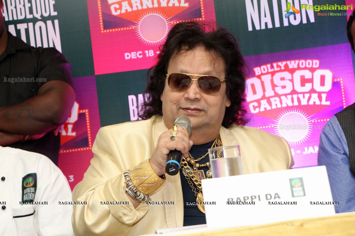 Bappi Lahiri at Barbeque Nation's Disco Carnival, Hyderabad