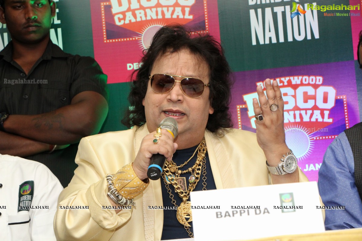 Bappi Lahiri at Barbeque Nation's Disco Carnival, Hyderabad