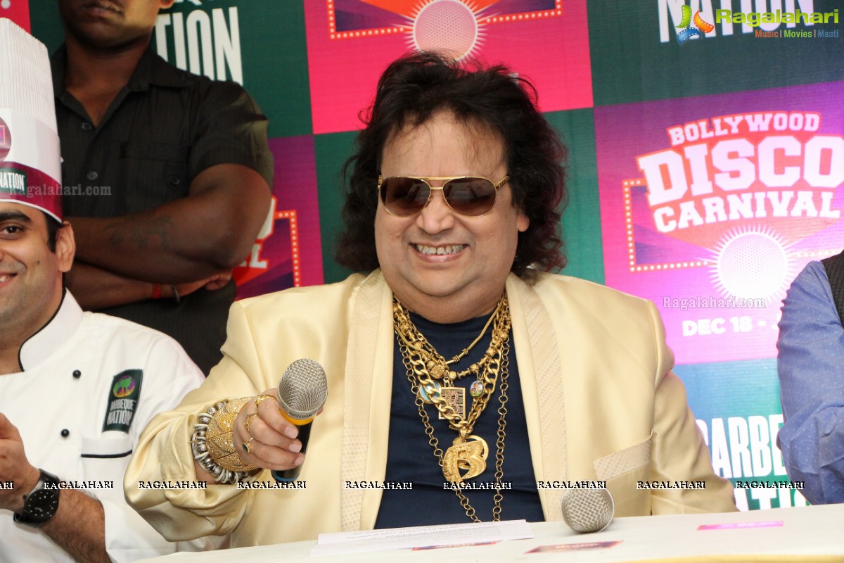 Bappi Lahiri at Barbeque Nation's Disco Carnival, Hyderabad