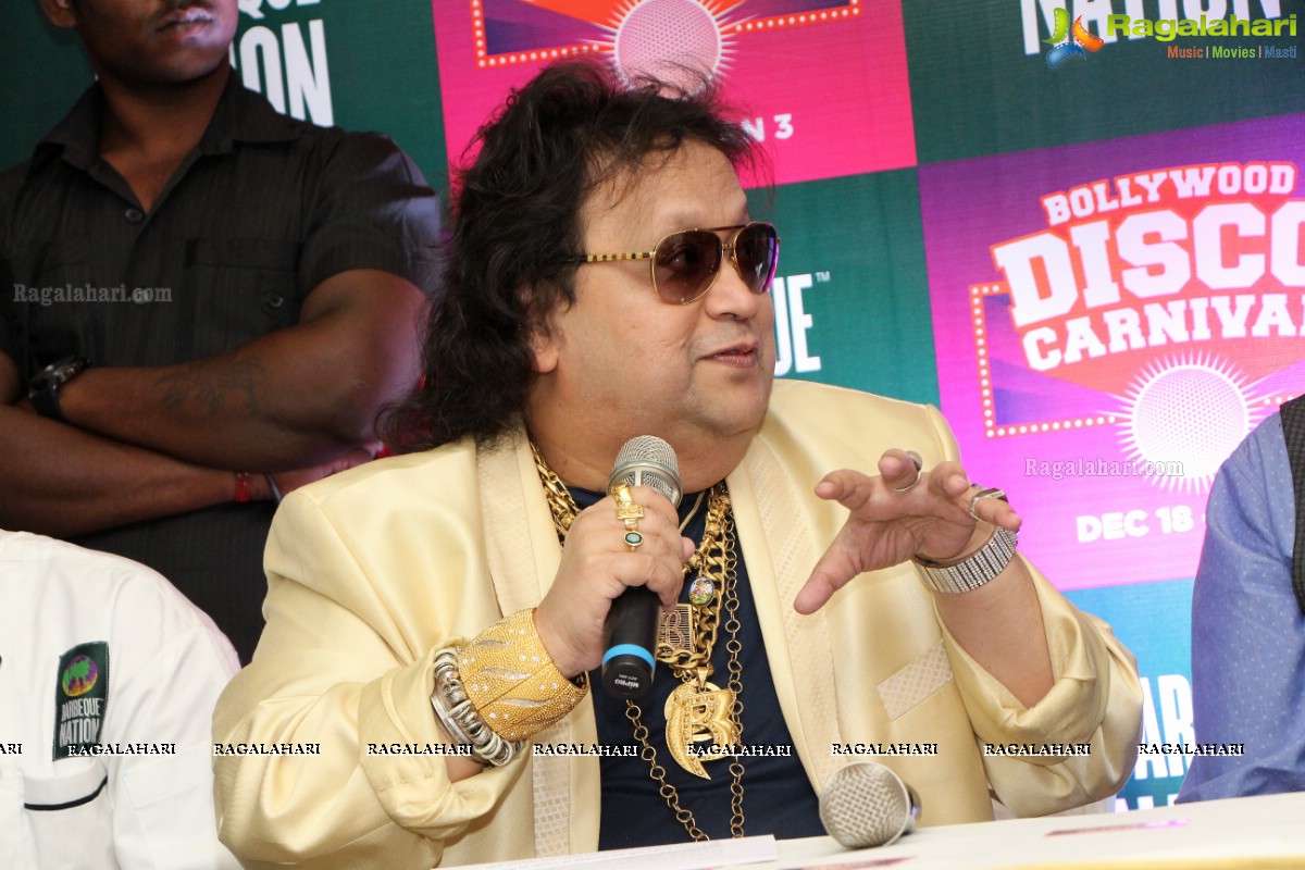 Bappi Lahiri at Barbeque Nation's Disco Carnival, Hyderabad