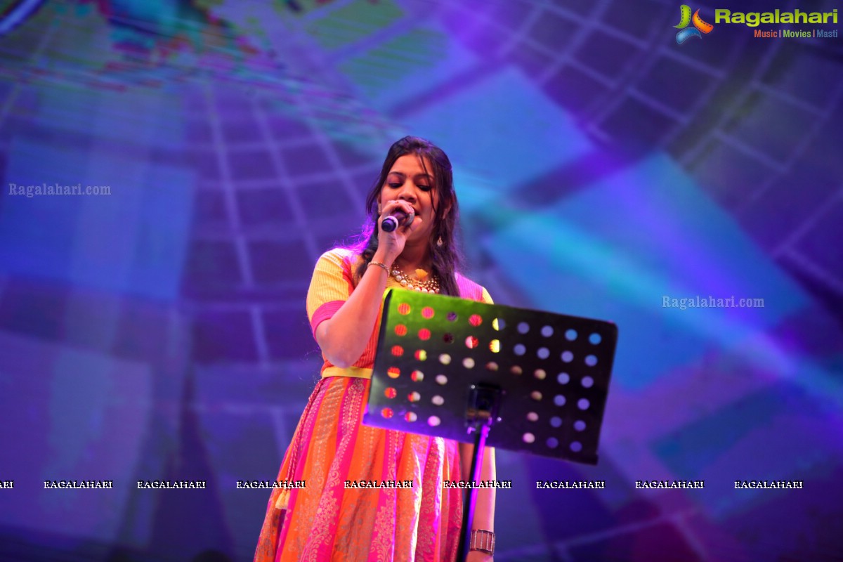 Devi Sri Prasad Live Music Concert at ACT Sky Fest 2015, Gachibowli Athletic Stadium, Hyderabad