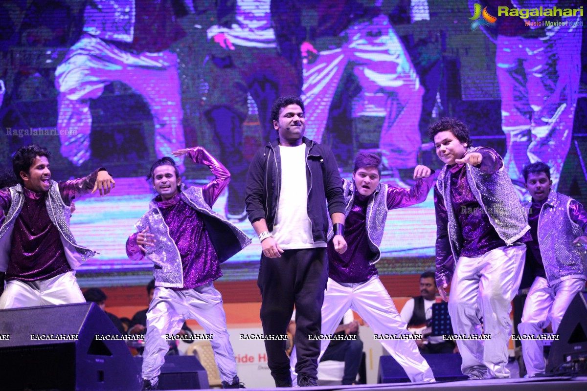 Devi Sri Prasad Live Music Concert at ACT Sky Fest 2015, Gachibowli Athletic Stadium, Hyderabad