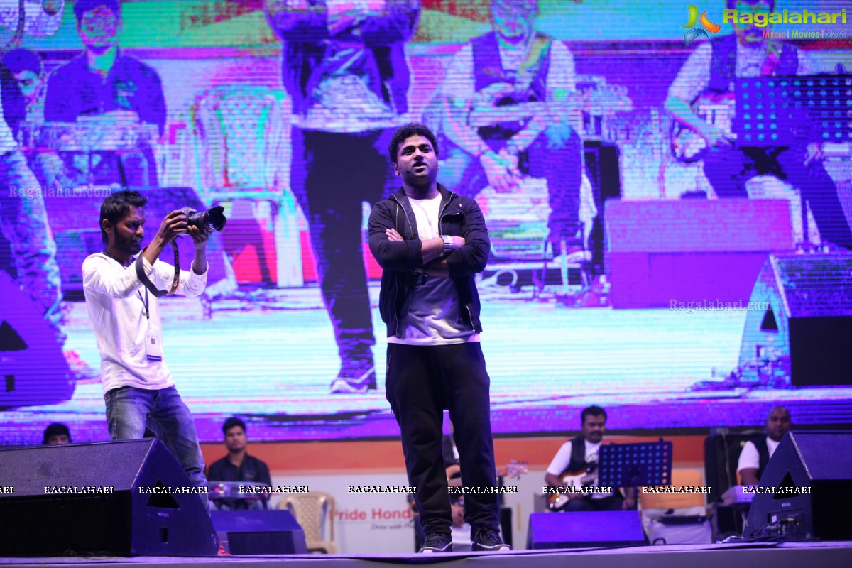 Devi Sri Prasad Live Music Concert at ACT Sky Fest 2015, Gachibowli Athletic Stadium, Hyderabad