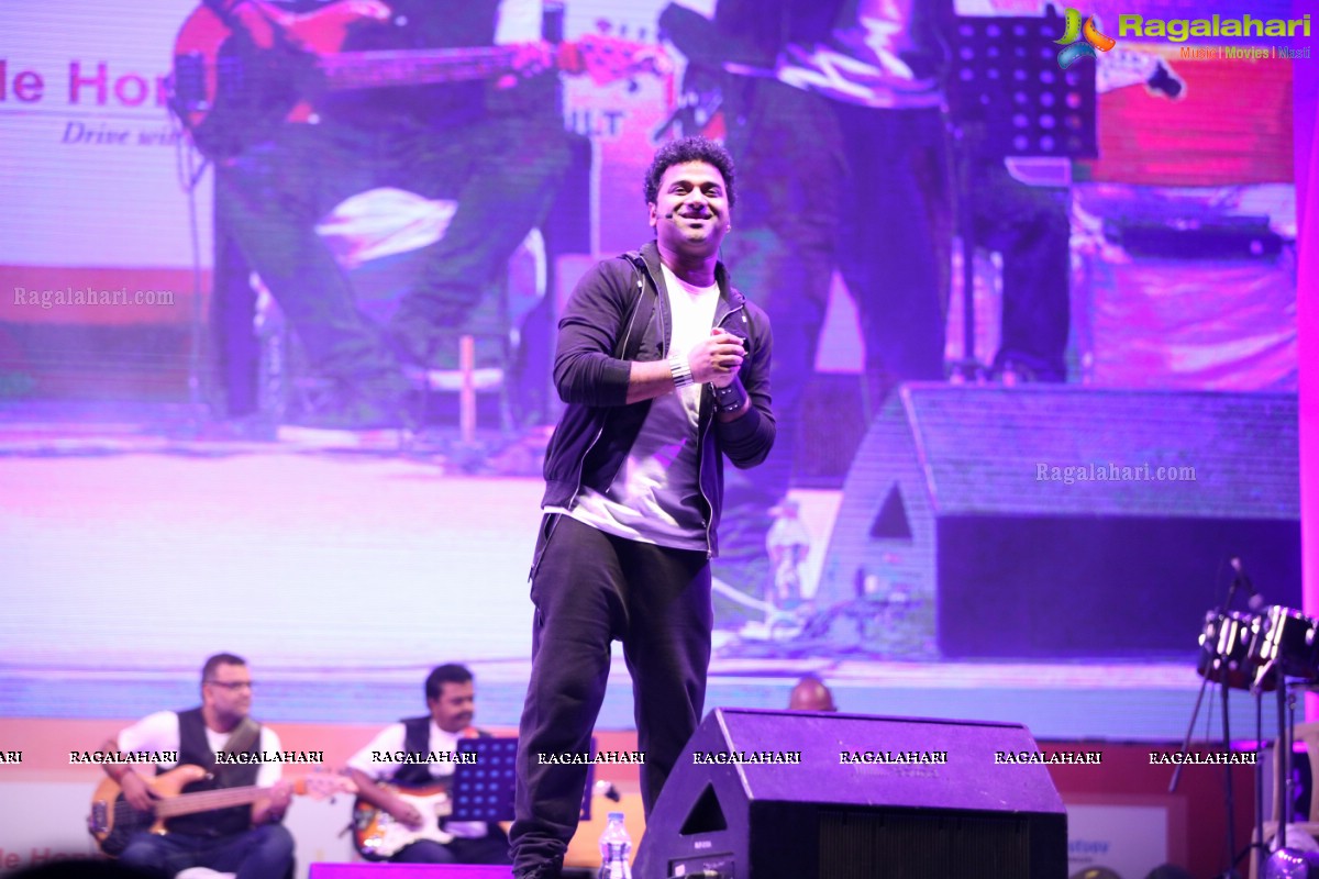 Devi Sri Prasad Live Music Concert at ACT Sky Fest 2015, Gachibowli Athletic Stadium, Hyderabad