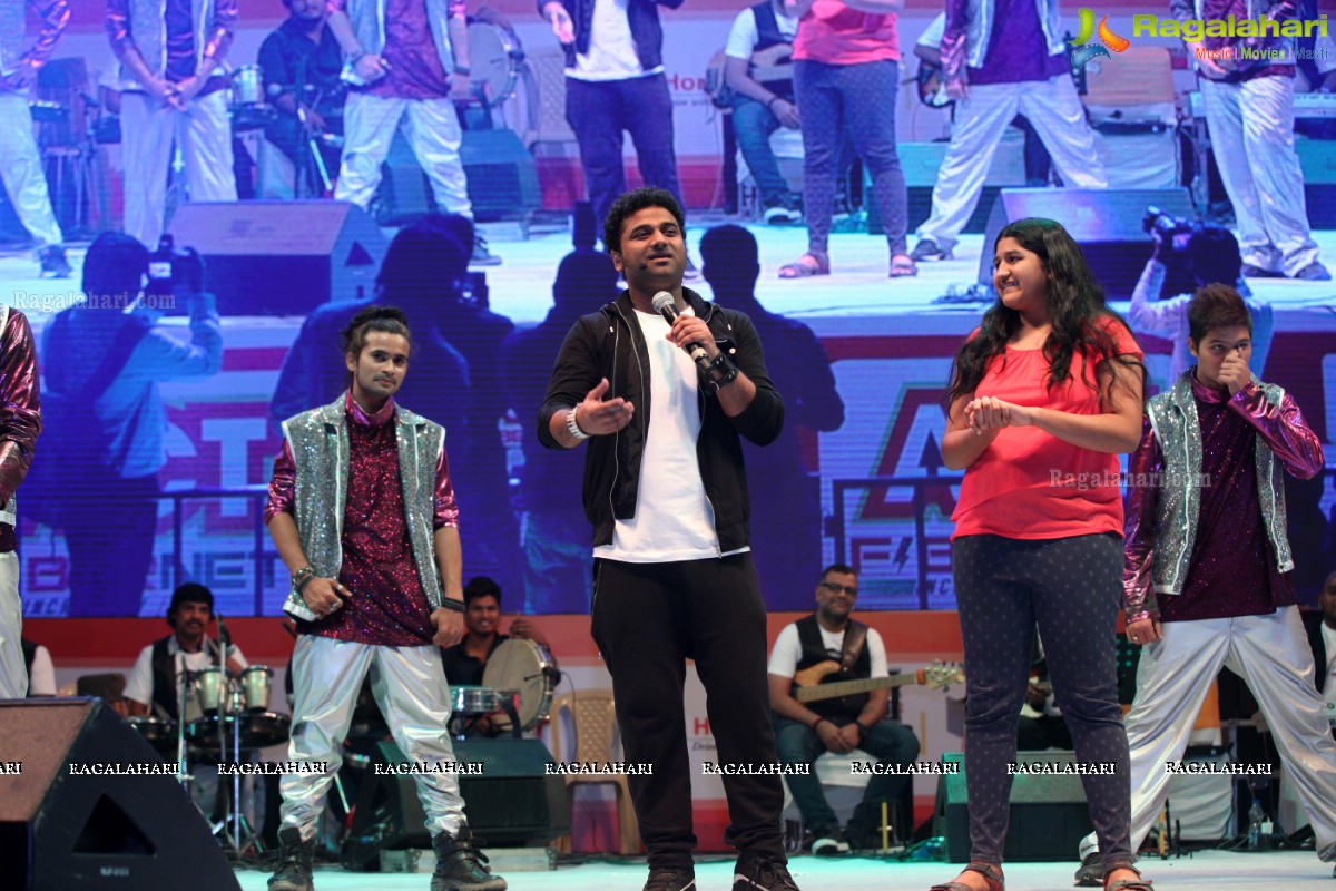 Devi Sri Prasad Live Music Concert at ACT Sky Fest 2015, Gachibowli Athletic Stadium, Hyderabad