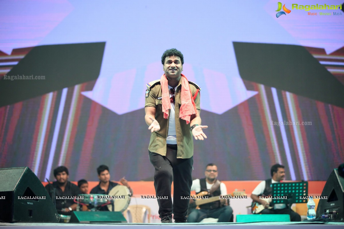 Devi Sri Prasad Live Music Concert at ACT Sky Fest 2015, Gachibowli Athletic Stadium, Hyderabad