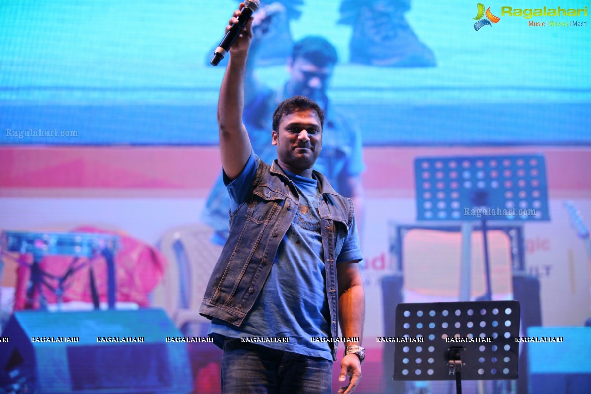 Devi Sri Prasad Live Music Concert at ACT Sky Fest 2015, Gachibowli Athletic Stadium, Hyderabad